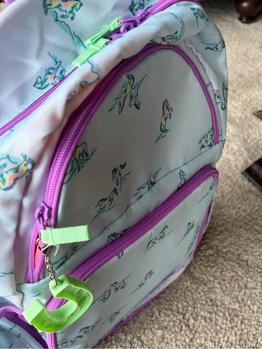 Purple & Blue Horses Design Backpack | Brand New | Cat & Jack